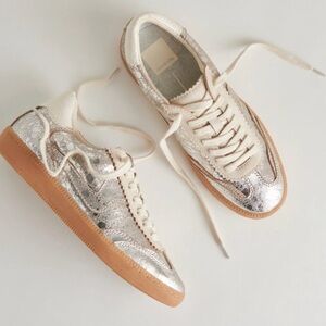 Dolce Vita Silver and Cream Athletic Shoes
